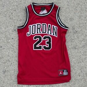 Jordan Brand 23 Basketball Jersey Red Mesh Boys Large Mens XS Small